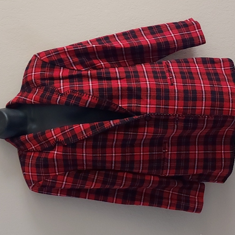Vintage David Paul Red Plaid Jacket Blazer Coat